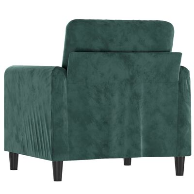 vidaXL Fauteuil Vert foncé 60 cm Velours