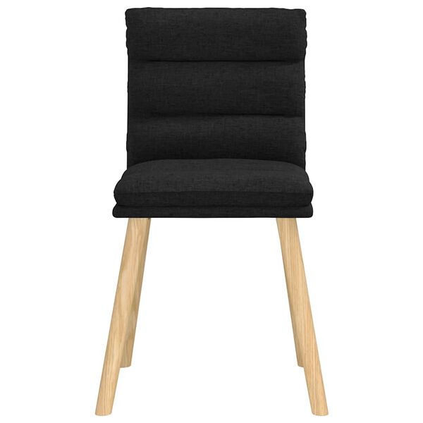 vidaXL Chaises à manger lot de 4 noir tissu
