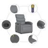 vidaXL Fauteuil de massage inclinable gris similicuir