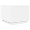 vidaXL Table basse avec lumi&egrave;res LED blanc 50x50x40 cm
