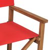 vidaXL Chaise de metteur en sc&egrave;ne Bois de teck solide Rouge