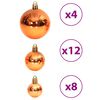 vidaXL Boules de No&euml;l 100 pcs marron 3 / 4 / 6 cm