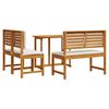 vidaXL Ensemble bistro de jardin 3 pcs Marron Bois d'Acacia Massif