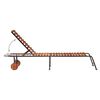 vidaXL Chaise longue avec pieds en acier bois massif d'acacia