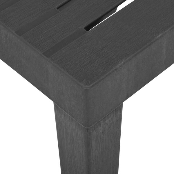 vidaXL Table de jardin Gris 79x65x72 cm Plastique