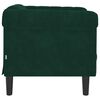 vidaXL Fauteuil vert foncé velours