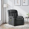 vidaXL Fauteuil inclinable de massage gris fonc&eacute; tissu