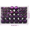 vidaXL Ensemble de boules de Noël 100 pcs Violet