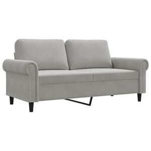 vidaXL Canap&eacute; &agrave; 2 places Gris clair 140 cm Velours