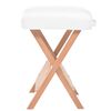 vidaXL Table de massage pliable et tabouret 10 cm d'épaisseur Blanc