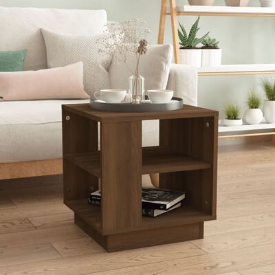 vidaXL Table basse Chêne marron 40x40x43 cm Bois d'ingénierie