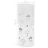 vidaXL Porte-parapluie Design Parapluies Acier Blanc