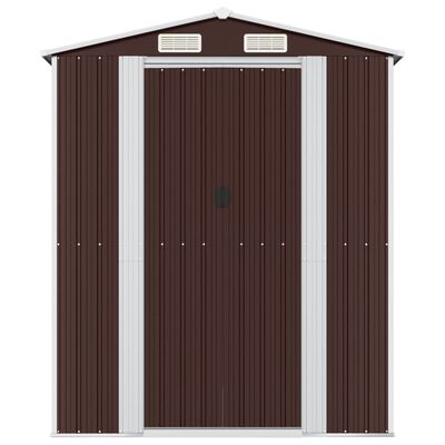 vidaXL Abri de jardin Marron foncé 192x191x223 cm Acier galvanisé