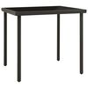 vidaXL Table &agrave; d&icirc;ner d'ext&eacute;rieur Anthracite 80x80x72 cm Verre et acier