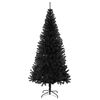 vidaXL Sapin de Noël artificiel avec support noir 240 cm PVC