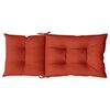 vidaXL Coussins de chaise &agrave; dossier haut lot de 2 rouge m&eacute;lang&eacute; tissu
