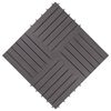 vidaXL Carreaux de terrasse 10pcs Délavage gris 30x30 cm Acacia solide