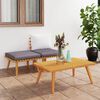 vidaXL Salon de jardin 3 pcs avec coussins Bois d'acacia massif