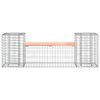 vidaXL Banc de jardin design gabion 183x41x60,5 cm bois massif douglas