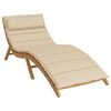 vidaXL Coussin de chaise longue beige 180x60x4 cm tissu oxford