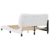 vidaXL Cadre de lit sans matelas Hvar blanc 137x190 cm similicuir
