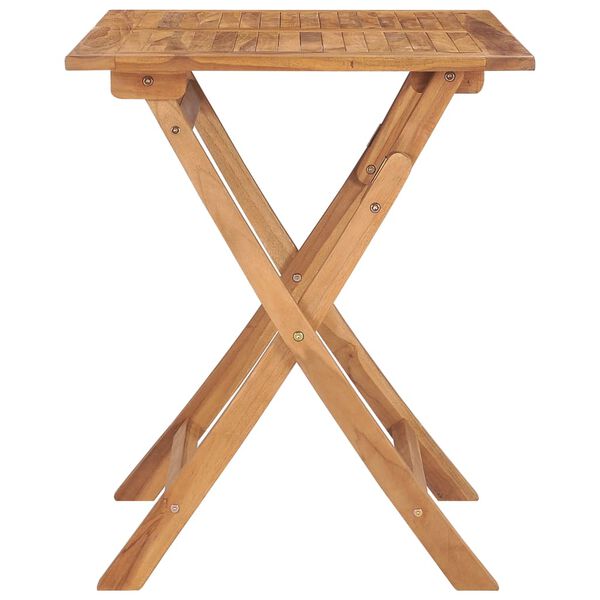 vidaXL Table à dîner pliable de jardin 90x60x75 cm Bois de teck solide