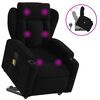 vidaXL Fauteuil inclinable de massage noir tissu