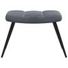 vidaXL Chaise de relaxation avec tabouret Gris fonc&eacute; Velours