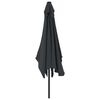 vidaXL Parasol d'extérieur avec mât en métal 300x200 cm Noir