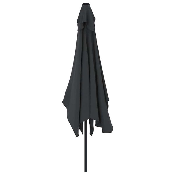 vidaXL Parasol d'extérieur avec mât en métal 300x200 cm Noir