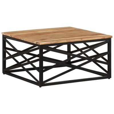 vidaXL Table basse 68x68x35 cm Bois d'acacia massif