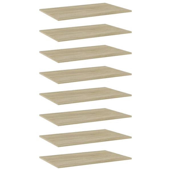 vidaXL Panneaux de biblioth&egrave;que 8 pcs ch&ecirc;ne sonoma bois d&rsquo;ing&eacute;nierie