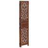 vidaXL Cloison de s&eacute;paration 3 panneaux Marron 120x165cm Bois manguier