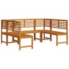 vidaXL Ensemble de banc de jardin 5 pcs Marron Bois d'acacia massif