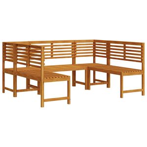 vidaXL Ensemble de banc de jardin 5 pcs Marron Bois d'acacia massif