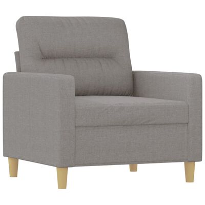 vidaXL Fauteuil avec repose-pied Gris clair 60 cm Tissu