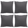vidaXL Coussins de canap&eacute; lot de 4 anthracite 50x50 cm tissu