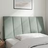 vidaXL Coussin de tête de lit Hanko gris clair 100 cm velours