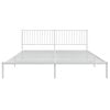vidaXL Cadre de lit métal sans matelas et tête de lit blanc 193x203 cm