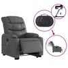vidaXL Fauteuil inclinable de massage électrique gris similicuir