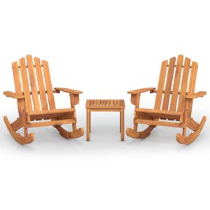 vidaXL Ensemble de salon de jardin Adirondack 3 pcs bois acacia solide