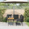vidaXL Ensemble de canapé de jardin 2 pcs Noir polyrotin