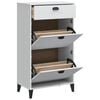 vidaXL Armoire &agrave; chaussures VIKEN blanc bois d'ing&eacute;nierie