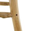 vidaXL Tabouret de bar cuir de ch&egrave;vre et bois de teck solide