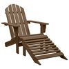 vidaXL Chaise de jardin Adirondack avec pouf et table Sapin Marron