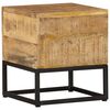 vidaXL Table d'appoint 30x30x33 cm Bois de manguier brut