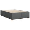 vidaXL Cadre de lit sans matelas gris fonc&eacute; tissu
