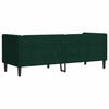 vidaXL Canap&eacute; Chesterfield avec traversins 3 places vert fonc&eacute; velours