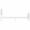 vidaXL Cadre de lit m&eacute;tal sans matelas et pied de lit blanc 100x200 cm