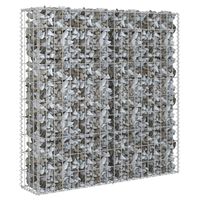 vidaXL Mur à gabion avec couvercles Acier galvanisé 80x20x100 cm